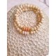 Perles en verre toupie rose & saumon
