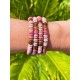3 - rose, beige et marron 