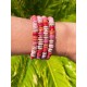 6 - rouge, orange, rose et beige 