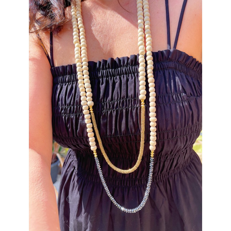 Collier ULUWATU hématites