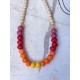 Rose, rouge, orange et jaune 