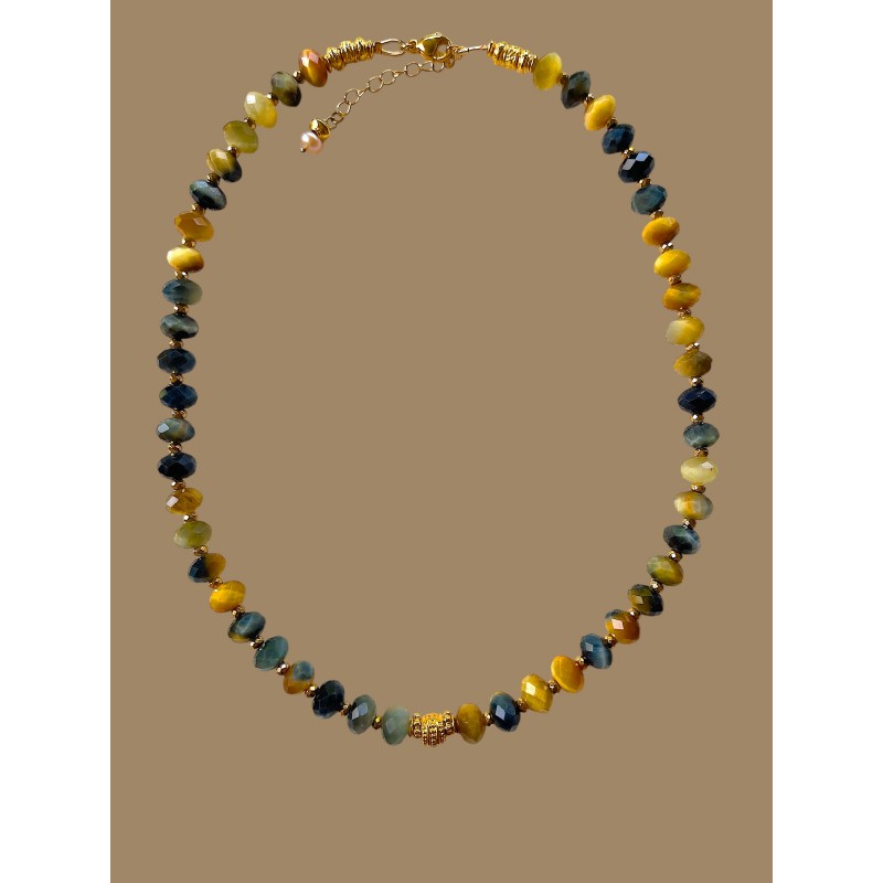 AYDEN Oeil de tigre jaune & bleu