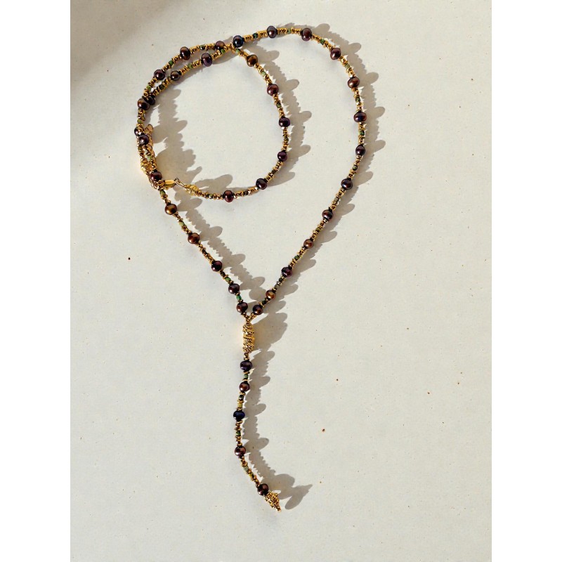 Collier ROSELIA  Black Pearl