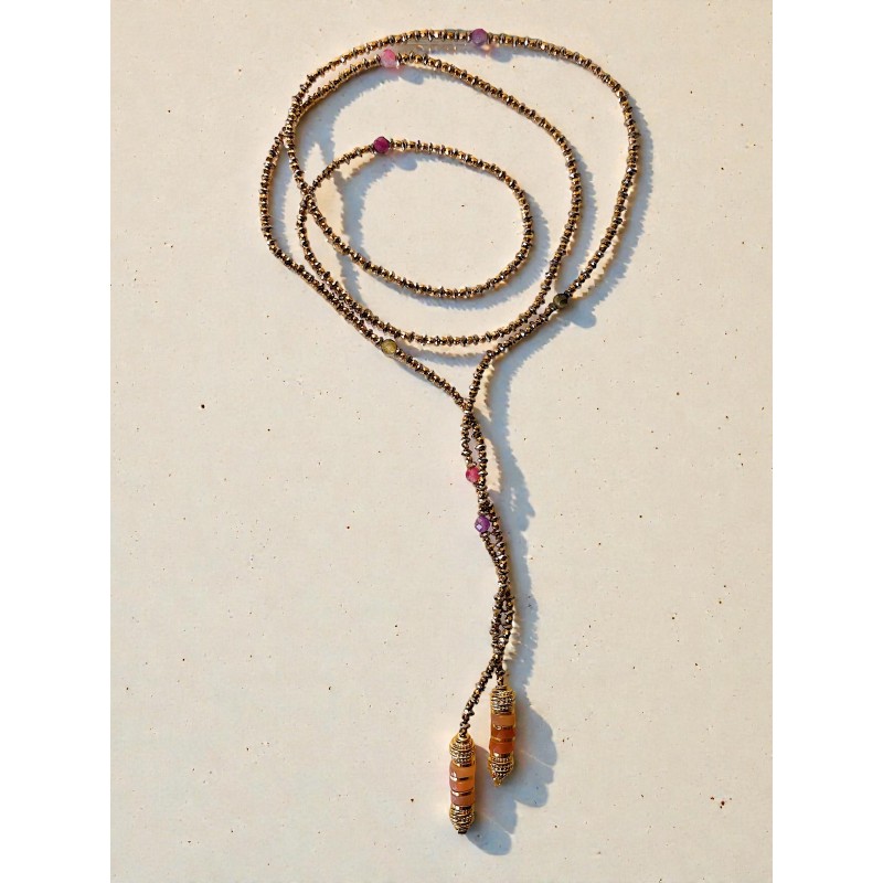 Collier MILAN tourmaline melon