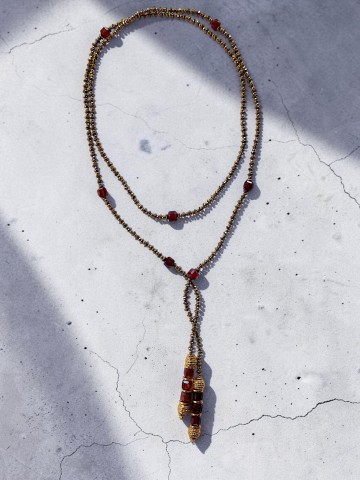 Sautoir MILAN Héssonite