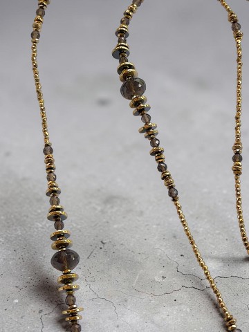 Sautoir IRIS quartz fumé