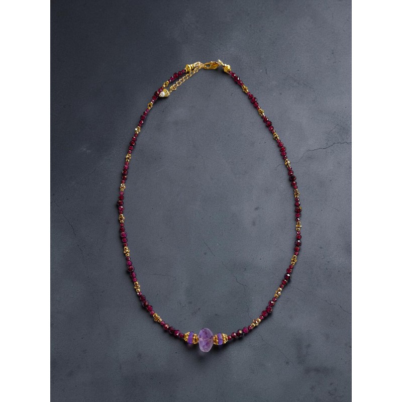 Collier ROBINE Grenat