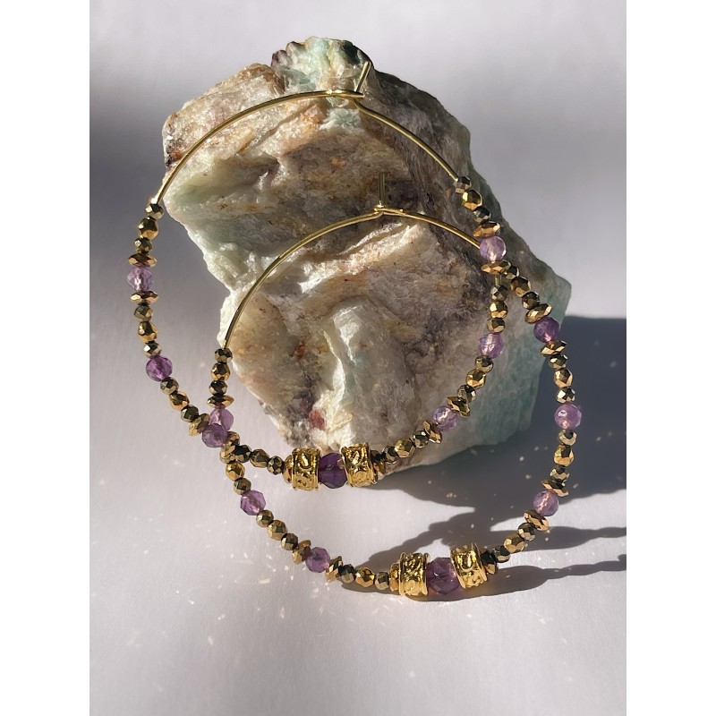 Boucles MIA Améthyste