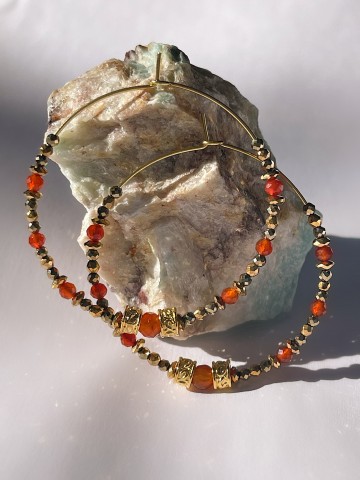Boucles MIA Cornaline