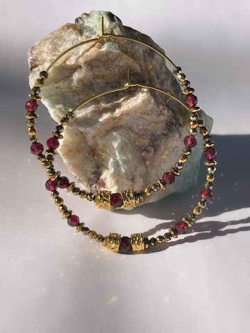 Boucles MIA Grenat