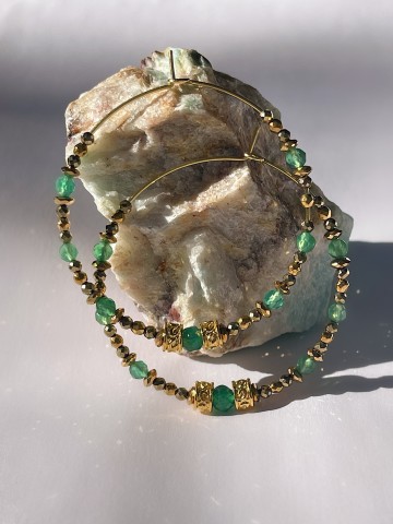 Boucles MIA Onyx vert