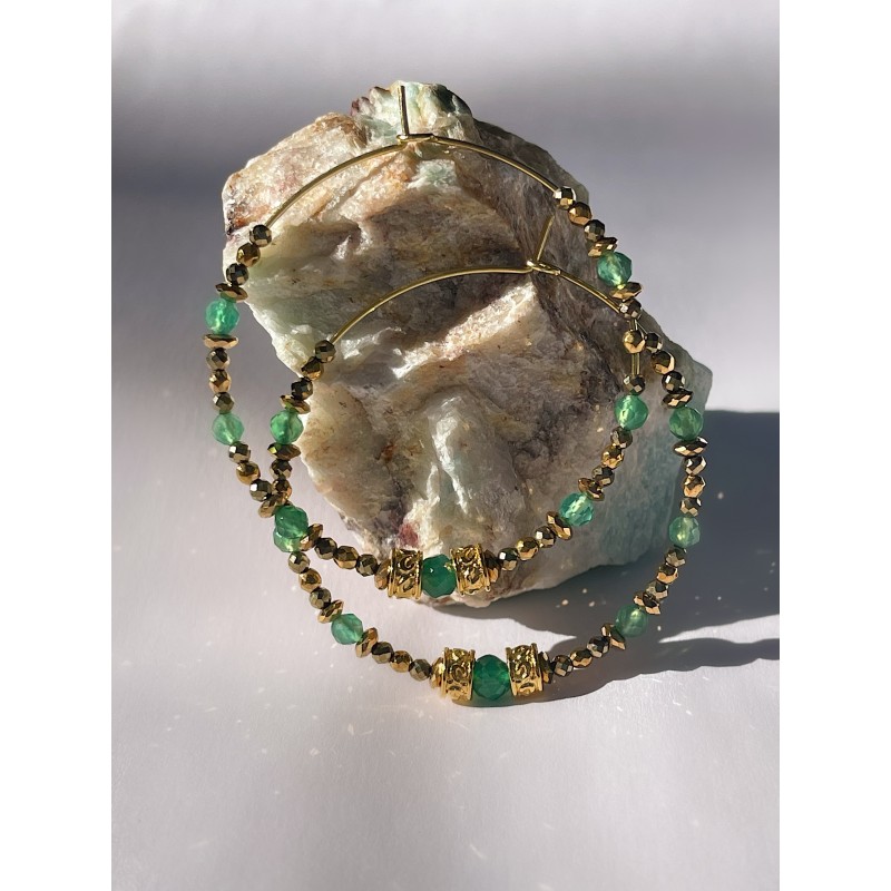 Boucles MIA Onyx vert