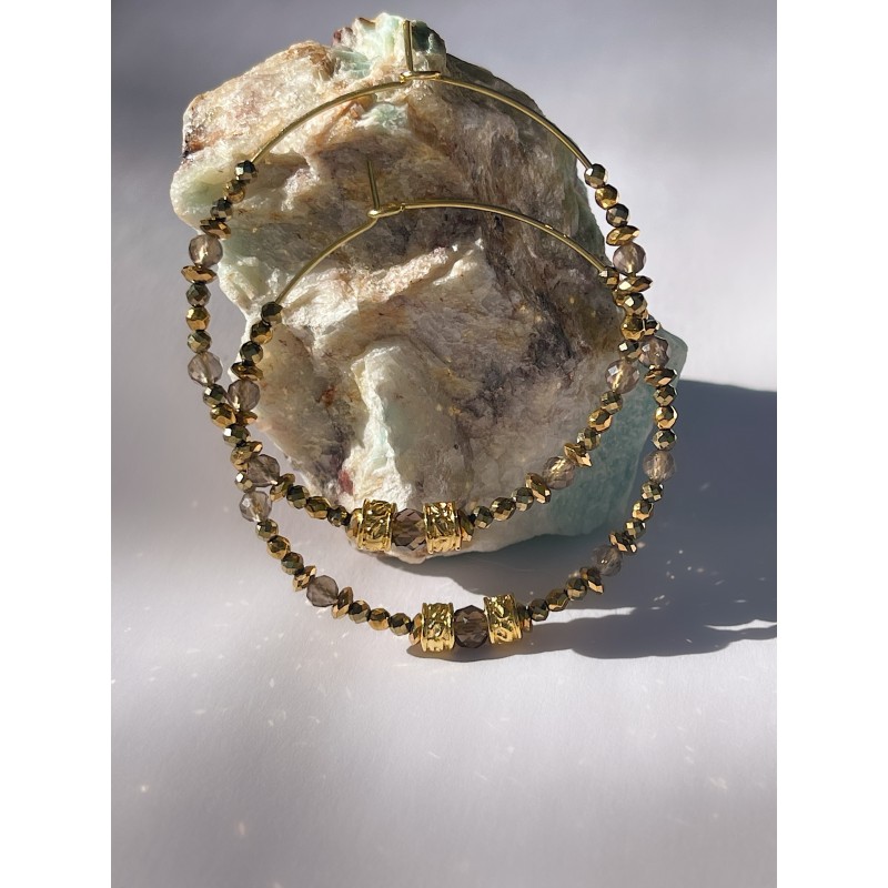 Boucles MIA Quartz fumé